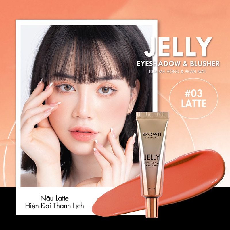Kem Má Hồng Và Phấn Mắt Browit Jelly Eyeshadow & Blusher 10g