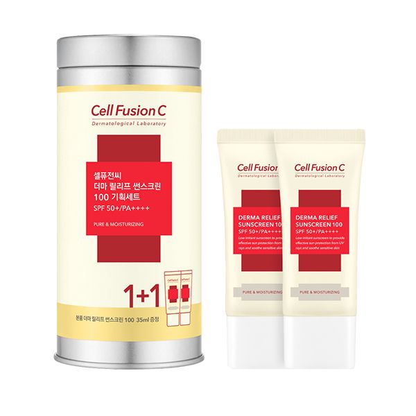 [Hộp 2 Tuýp] Kem Chống Nắng Cell Fusion C Dịu Nhẹ, An Toàn Cho Mọi Loại Da Derma Relief Sunscreen 100 SPF50+/PA++++