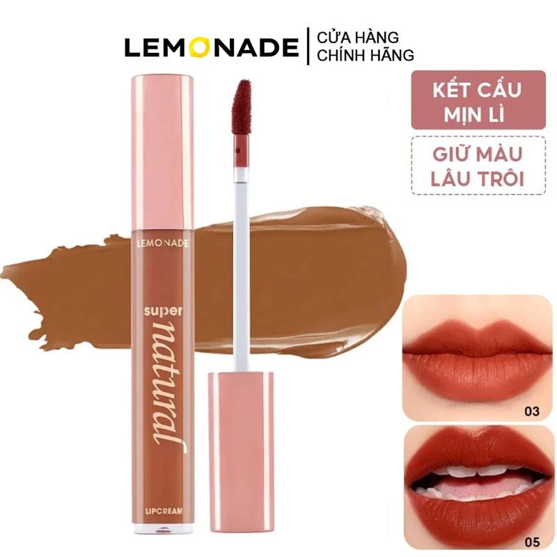 Son Kem Lì, Bền Màu, Nhẹ Môi Lemonade Supernatural Matte Lipcream 5g #01 MIND CONTROL