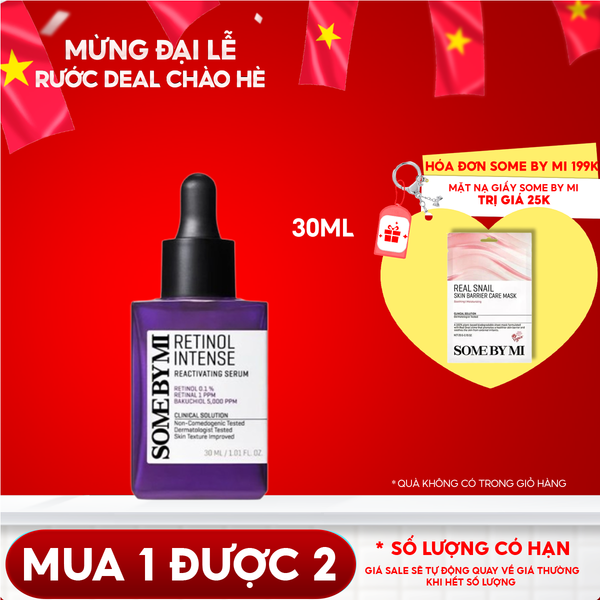 Serum Some By Mi Tinh Chất Retinol Cải Thiện Nếp Nhăn, Dưỡng Da Căng Mịn Some By Mi Retinol Intense Reactivating Serum 30ml