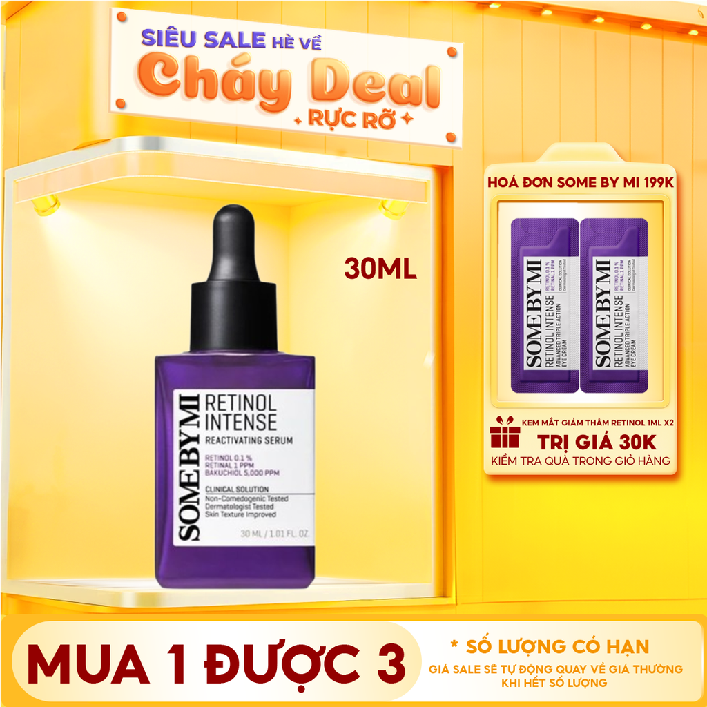 Serum Some By Mi Retinol Cải Thiện Nếp Nhăn, Dưỡng Da Căng Mịn Some By Mi Retinol Intense Reactivating Serum 30ml
