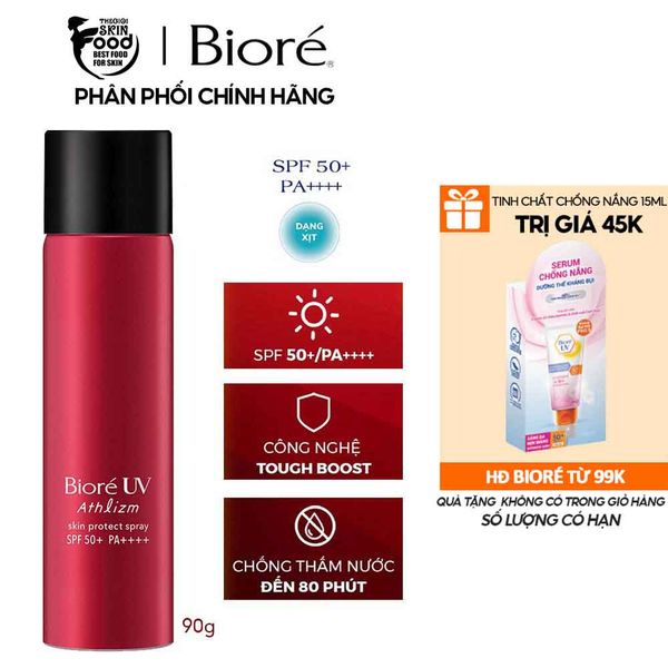 Biore UV Athlizm Protect Mist 70 Ml – SPF50+ PA++++, Sonnenspray Für Sport & Outdoor