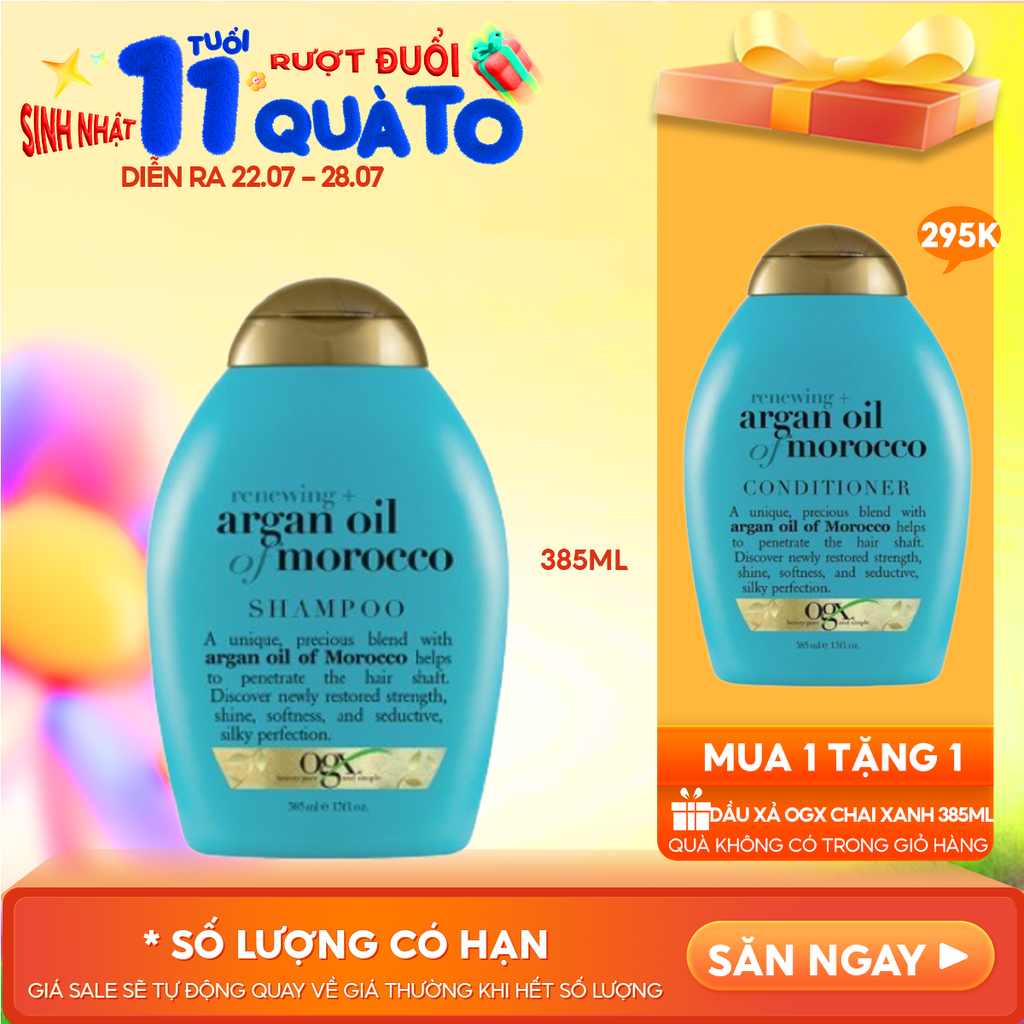 Dầu Gội Giàu Dưỡng Chất Chăm Sóc Tóc OGX Shampoo 385ml