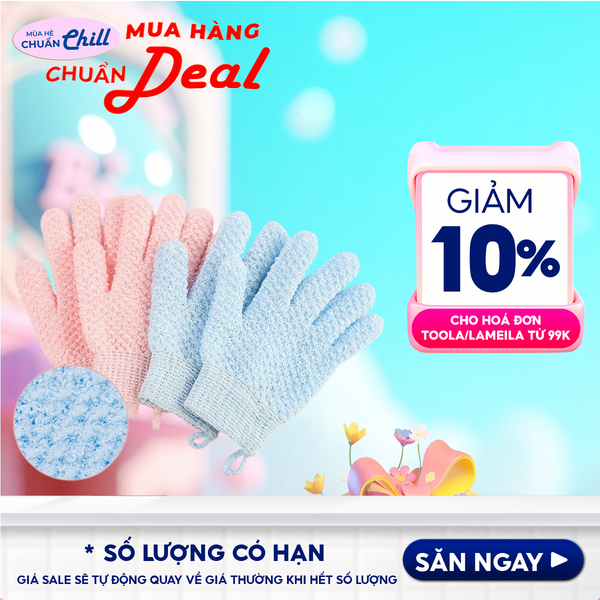 [NHẬP KHẨU] Găng Tay Tẩy Tế Bào Chết TOOLA Bath Gloves - TLA014 (Màu ngẫu nhiên)