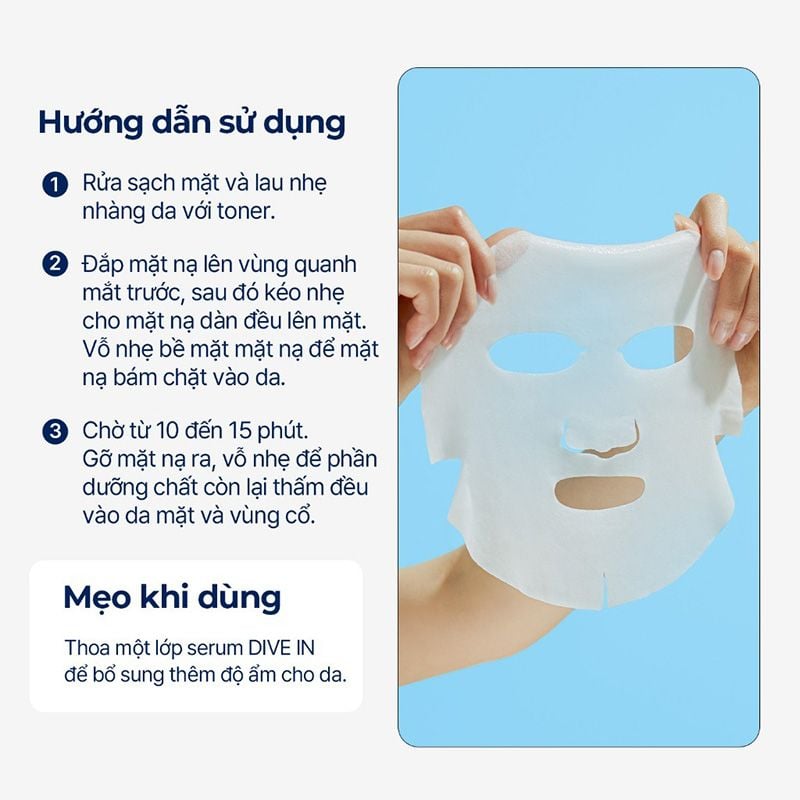 Mặt Nạ Dưỡng Ẩm, Làm Dịu Da Torriden Dive-In Low Molecular Hyaluronic Acid Mask Pack 27ml