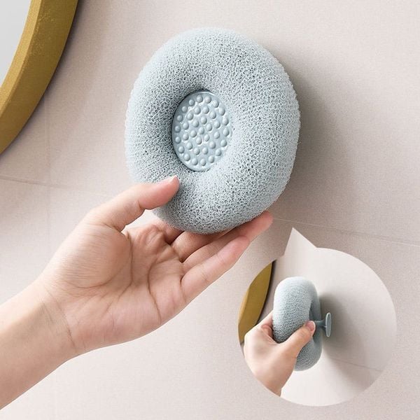  [NHẬP KHẨU] Bông Tắm Tròn Có Tay Cầm, Tạo Bọt Mềm Mịn TOOLA - TLA017 (Màu ngẫu nhiên) 