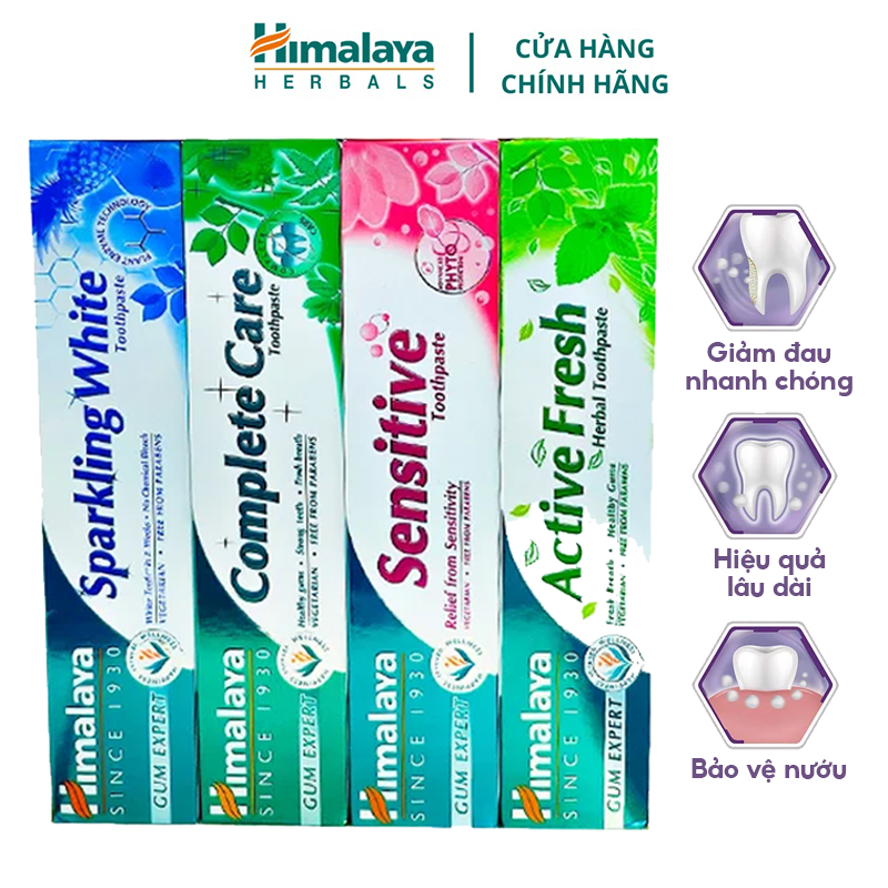 Kem Đánh Răng Himalaya Giúp Răng Trắng Sáng, Loại Bỏ Mùi Hôi Toothpaste 100g