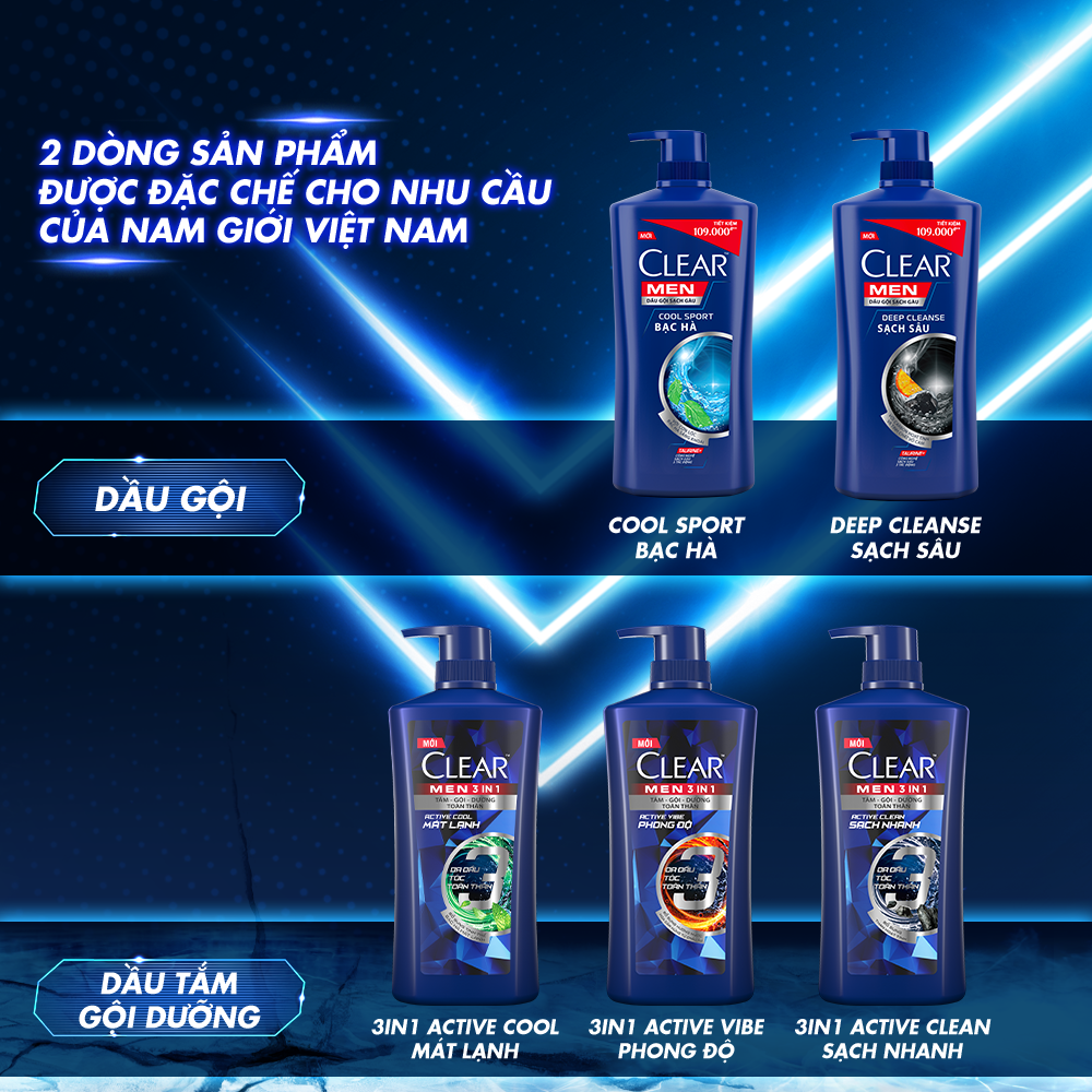 Dầu Gội Sạch Gàu Clear Men