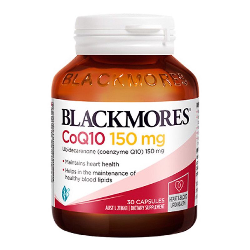 [30 Viên/Lọ] Viên Uống Hỗ Trợ Sức Khỏe & Tăng Đề Kháng Tim Mạch Blackmores Heart Health CoQ10 150mg