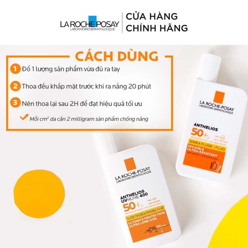 Kem Chống Nắng Dạng Sữa, Bảo Vệ Da Khỏi UVA Dài, Ngăn Ngừa Thâm Nám La Roche-Posay Anthelios UVMune 400 Invisible Fluid SPF50+ 50ml