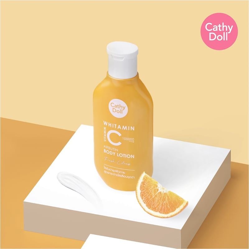 Sữa Dưỡng Thể Cathy Doll Trắng Da, Giảm Thâm Sạm & Xỉn Màu Whitamin Vitamin C Arbutin Body Lotion Fresh Citrus 150ml