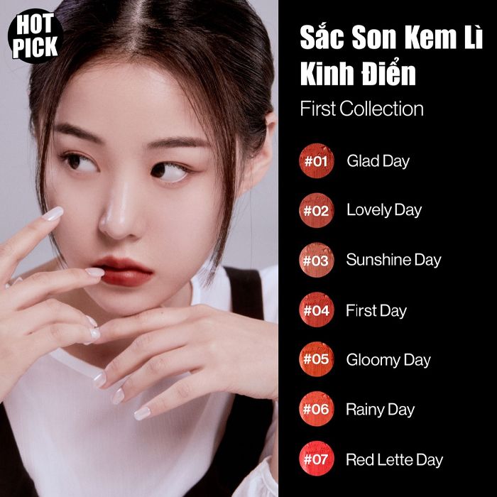 Son Kem Siêu Lì, Lâu Trôi, Mịn Mượt Nhẹ Môi Glamrr Q Long Wear Lip Cream 5g