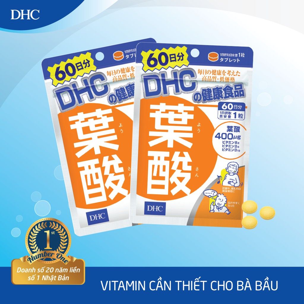 [Gói 30 Viên/30 Ngày] Viên Uống Bổ Sung Dưỡng Chất Cho Mẹ Bầu DHC Folic Acid (date 07/2026)