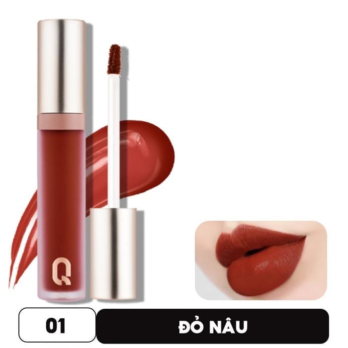 Son Kem Siêu Lì, Lâu Trôi, Mịn Mượt Nhẹ Môi Glamrr Q Long Wear Lip Cream 5g