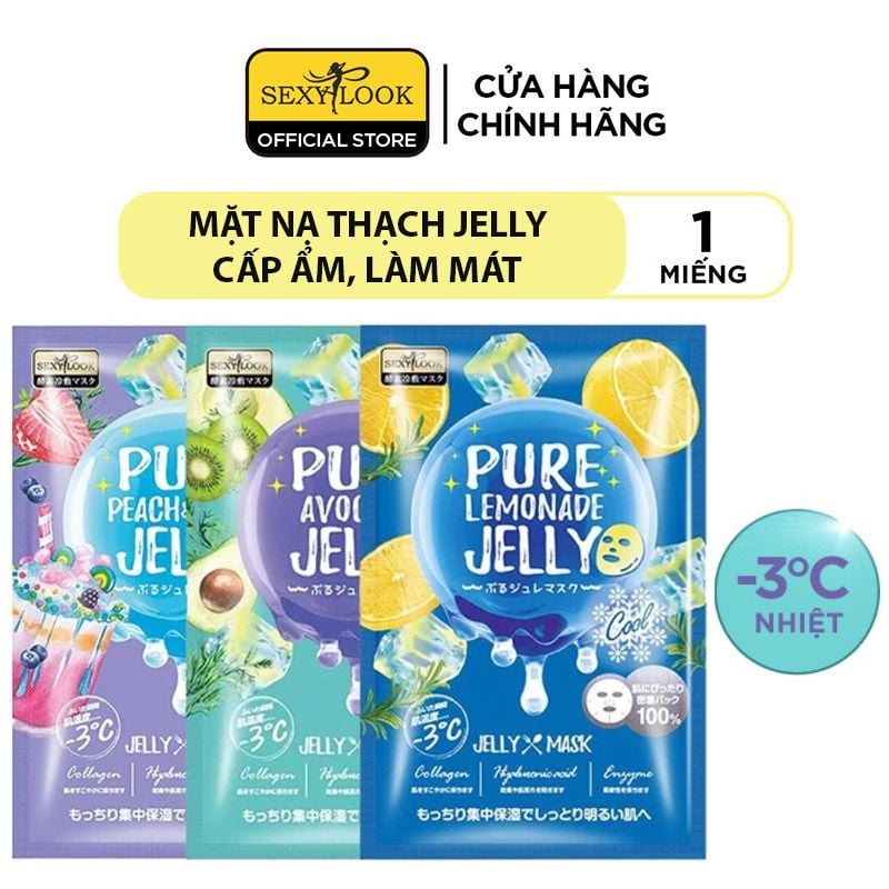 Mặt Nạ Thạch Sexylook Cấp Ẩm, Làm Mát Pure Cool Jelly Mask