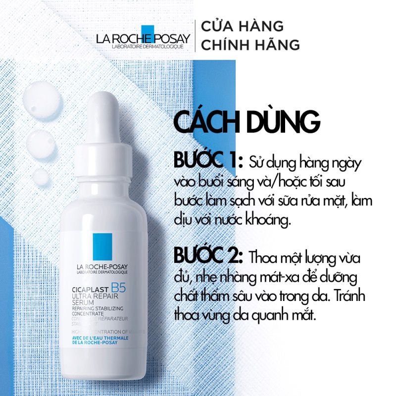 Serum La Roche-Posay Tinh Dưỡng Chất Phục Hồi Da, Làm Dịu Da La Roche-Posay Laboratoire Dermatologique Cicaplast B5 Ultra Repair Serum 30ml