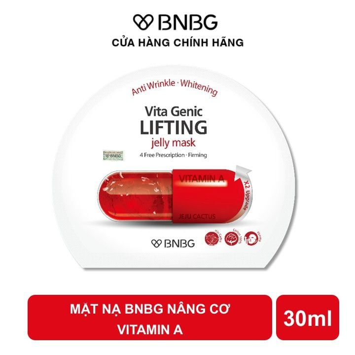 Mặt Nạ Miếng BNBG Dưỡng Ẩm, Hỗ Trợ Dưỡng Trắng, Cải Thiện Làn Da Hàn Quốc (Vitamin A, B, B3, E)