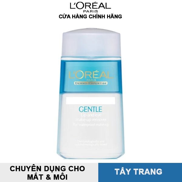 Nước Tẩy Trang Dành Cho Mắt Và Môi L'Oreal Gentle Lip & Eye Make Up Remover 125ml