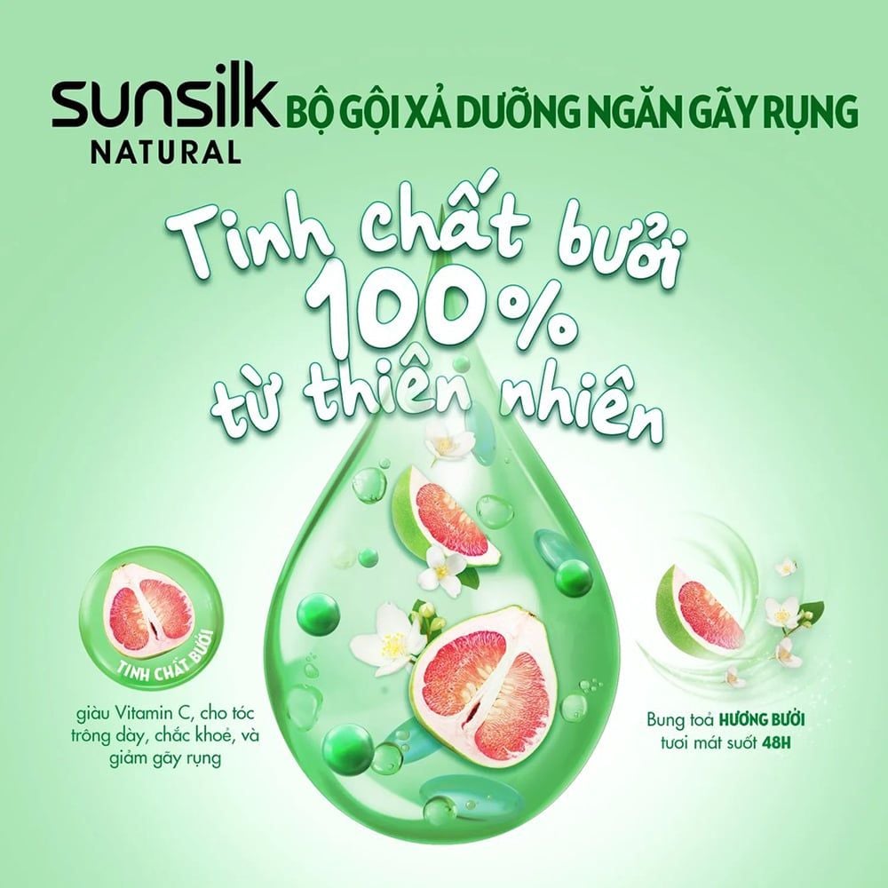 [650g] Dầu Gội Chiết Xuất Thiên Nhiên Sunsilk Natural Dưỡng Ngăn Gãy Rụng