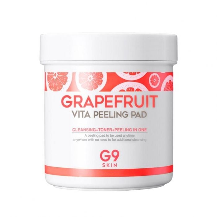 [100 Miếng] Bông Tẩy Tế Bào Chết G9SKIN Chứa Chiết Xuất Từ Bưởi Grapefruit Vita Peeling Pad