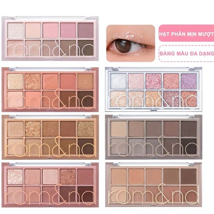 [NEW][Màu 00 - 13] Bảng Phấn Mắt 10 Ô Siêu Lấp Lánh Romand Better Than Eye Palette