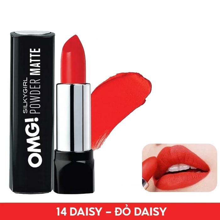 Son Thỏi Lì Silkygirl Siêu Mịn Môi OMG Powder Matte #02 MOCHA 3.5g