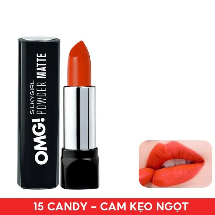 Son Thỏi Lì Silkygirl Siêu Mịn Môi OMG Powder Matte #02 MOCHA 3.5g