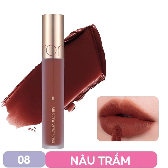 Son Kem Lì Hàn Quốc Mịn Mượt Như Nhung Romand Milk Tea Velvet Tint Ver 2 4.4g