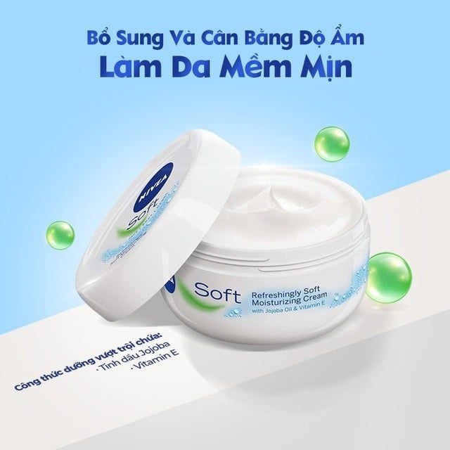 Kem Dưỡng Ẩm Nivea Hỗ Trợ Mềm Da Soft Refreshingly Soft Moisturizing Cream 50ml