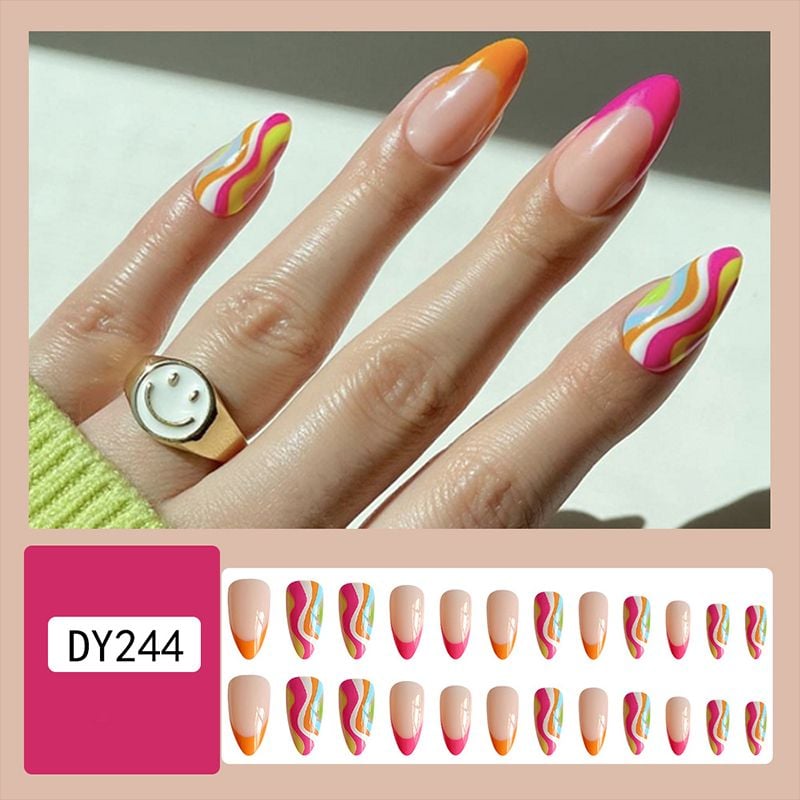 [NHẬP KHẨU] Hộp 24 Móng Tay Giả Siêu Bền Nhiều Họa Tiết Xinh Xắn TOOLA Nail Box (Kèm Keo, Dán Móng Tiện Dụng)
