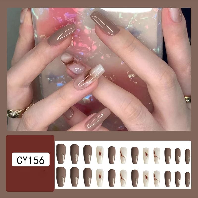 [NHẬP KHẨU] Hộp 24 Móng Tay Giả Siêu Bền Nhiều Họa Tiết Xinh Xắn TOOLA Nail Box (Kèm Keo, Dán Móng Tiện Dụng)