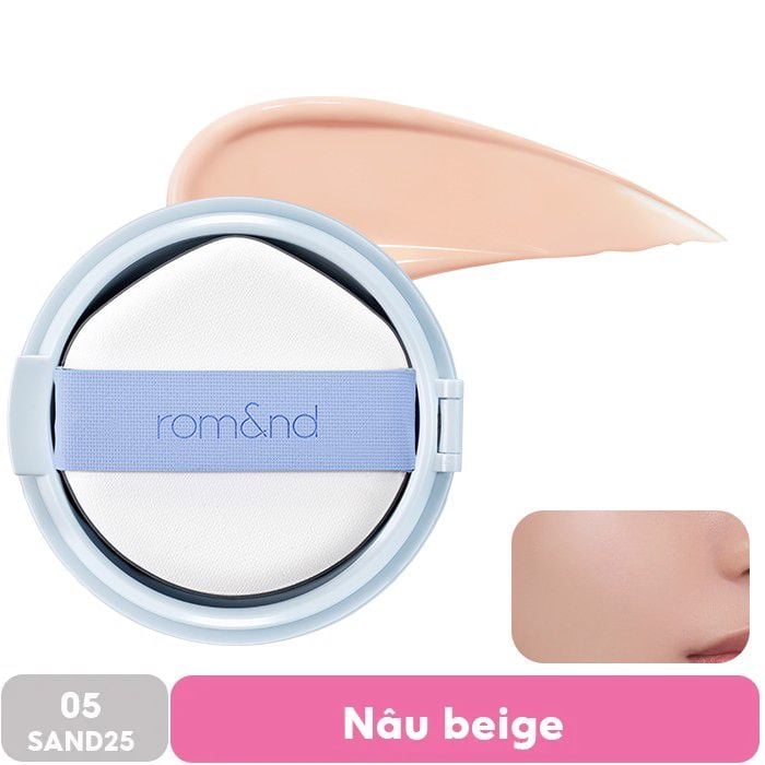 [VE-EASY] Phấn Nước Trang Điểm Che Phủ Tự Nhiên, Căng Bóng Thuần Chay Romand Bare Water Cushion SPF38/PA++++ 20g