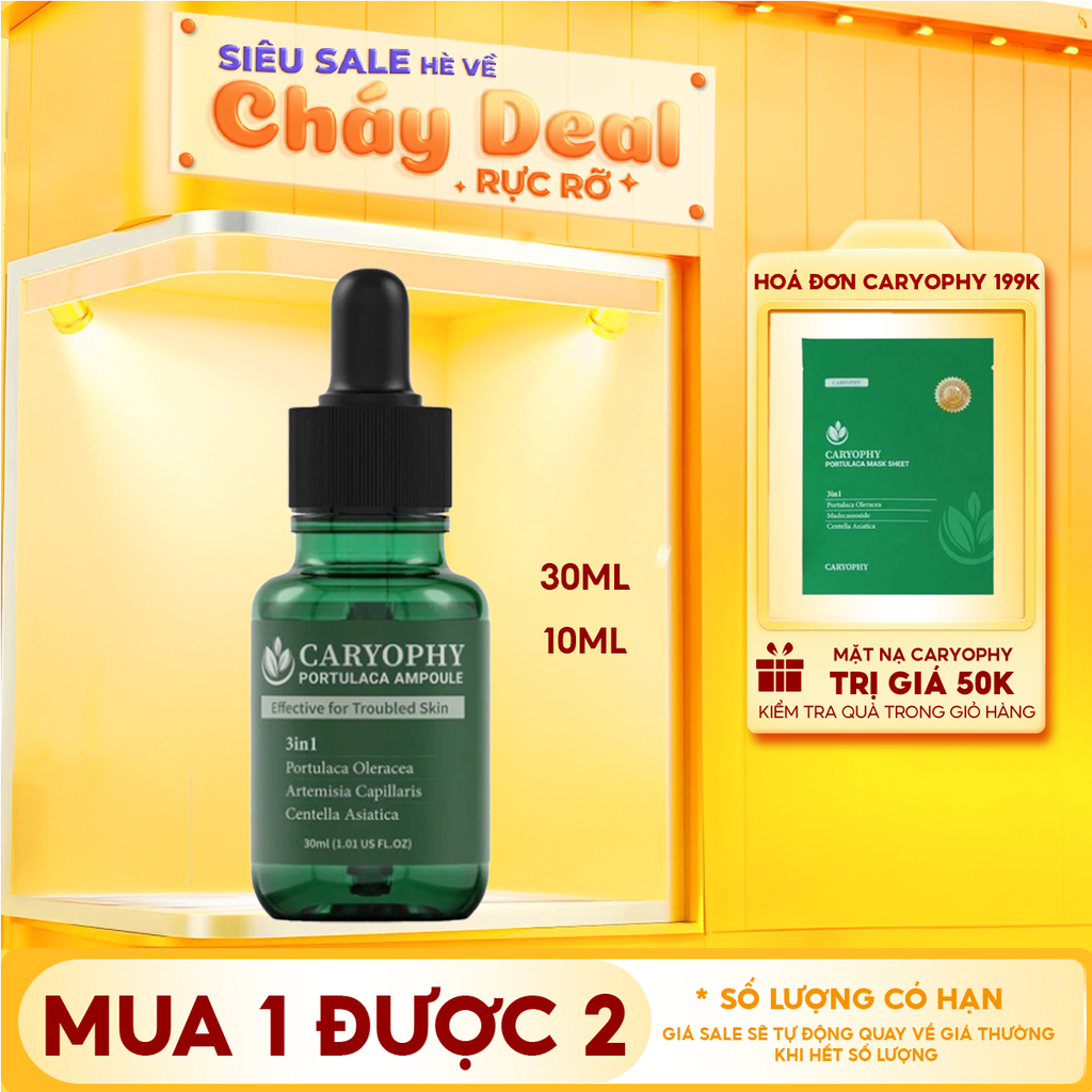 Tinh Chất Caryophy Chăm Sóc Cho Da Mụn Portulaca Ampoule 30ml