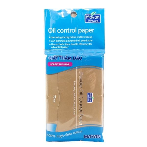  Giấy Thấm Dầu Mayan Powder Oil Control Paper 70 pcs 