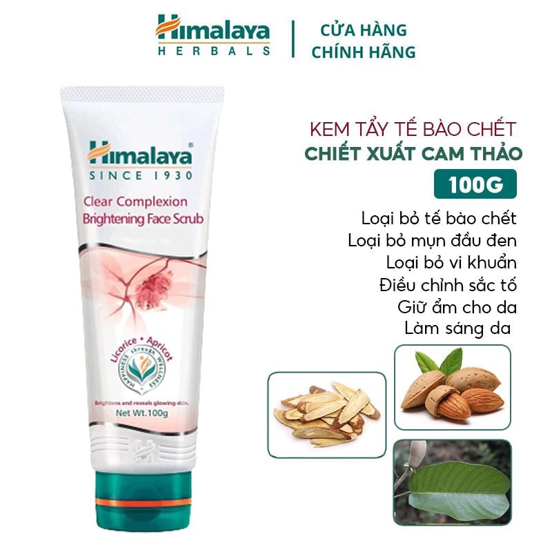 Kem Tẩy Tế Bào Chết Chiết Xuất Nghệ Tây Himalaya Clear Complete Daily Scrub 100g