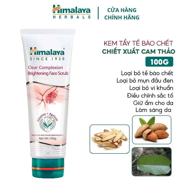 Kem Tẩy Tế Bào Chết Chiết Xuất Nghệ Tây Himalaya Clear Complete Daily Scrub 100g