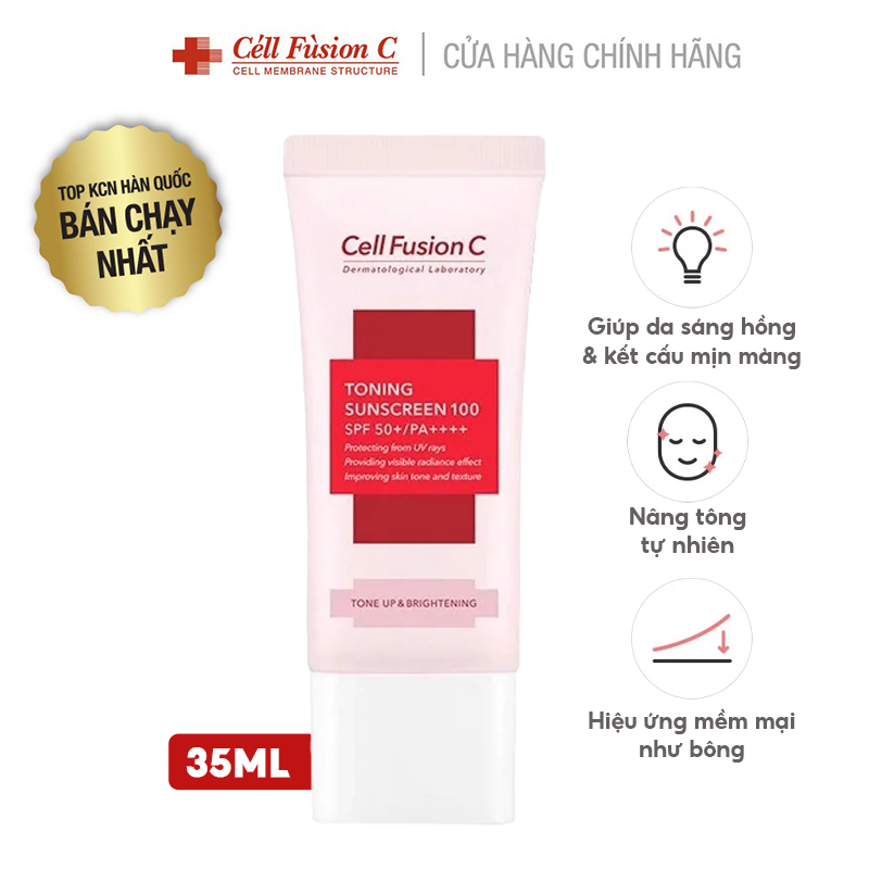 [35ml] Kem Chống Nắng Nâng Tông Cell Fusion C Toning Sunscreen 100 SPF 50+/PA++++ ( có vỏ hộp)