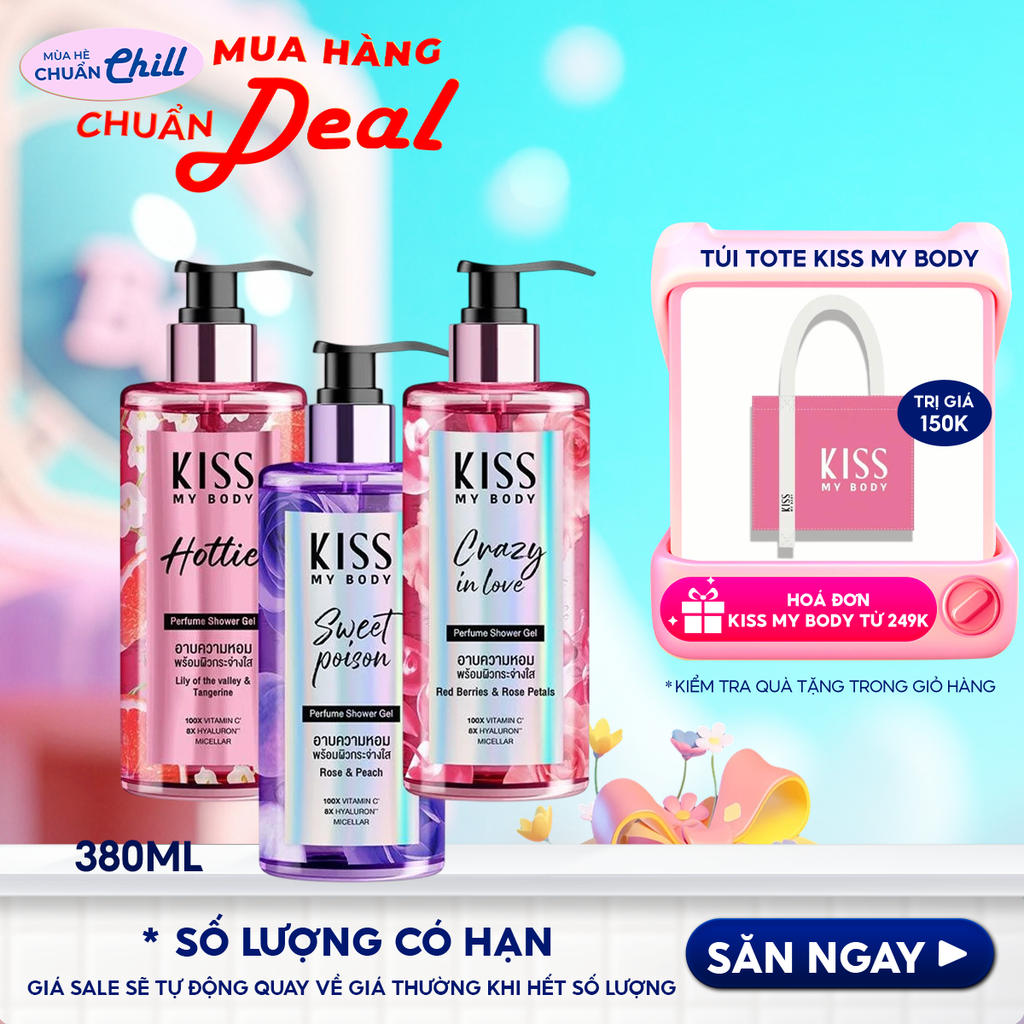 Sữa Tắm Sạch Sâu Hương Nước Hoa Kiss My Body Perfume Shower Gel 380ml