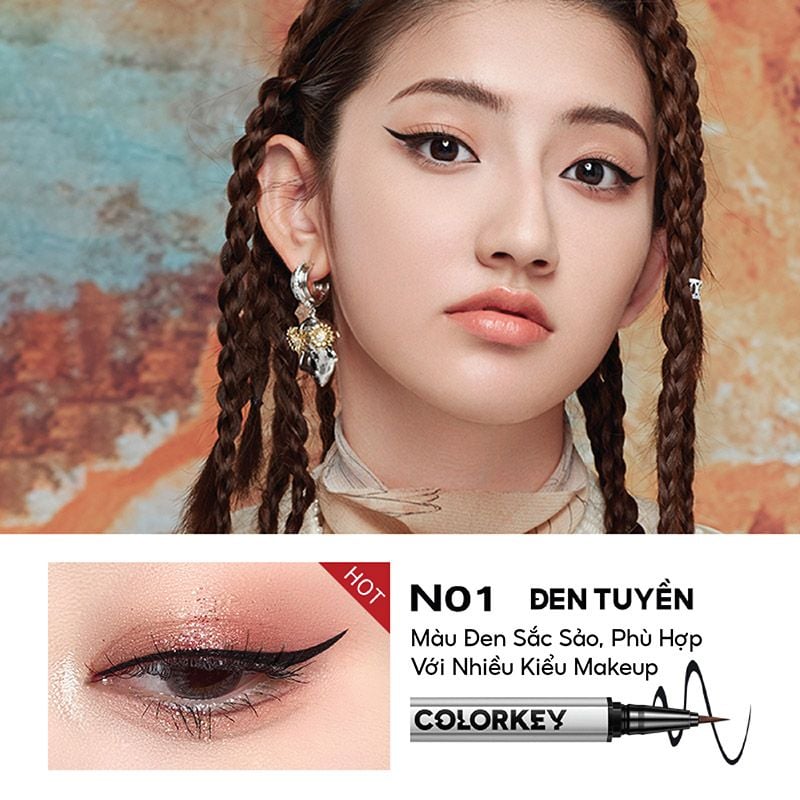 Bút Kẻ Mắt Nước Lâu Trôi Colorkey Floating Color Liquid Eyeliner 0.5ml