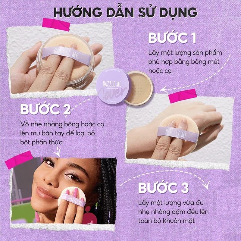 Phấn Phủ DAZZLE ME Dạng Bột Kiềm Dầu Better Than Filter Fixed Loose Powder 8g