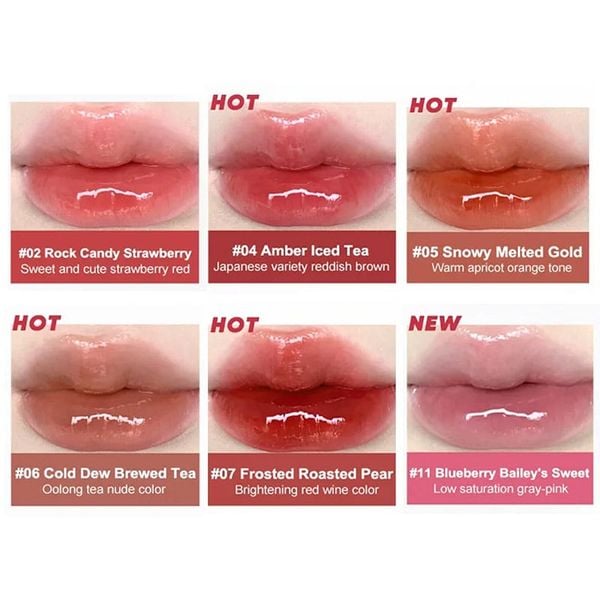  Son Tint Judydoll Căng Bóng Mát Lạnh Watery Lip Gloss 2.4g 