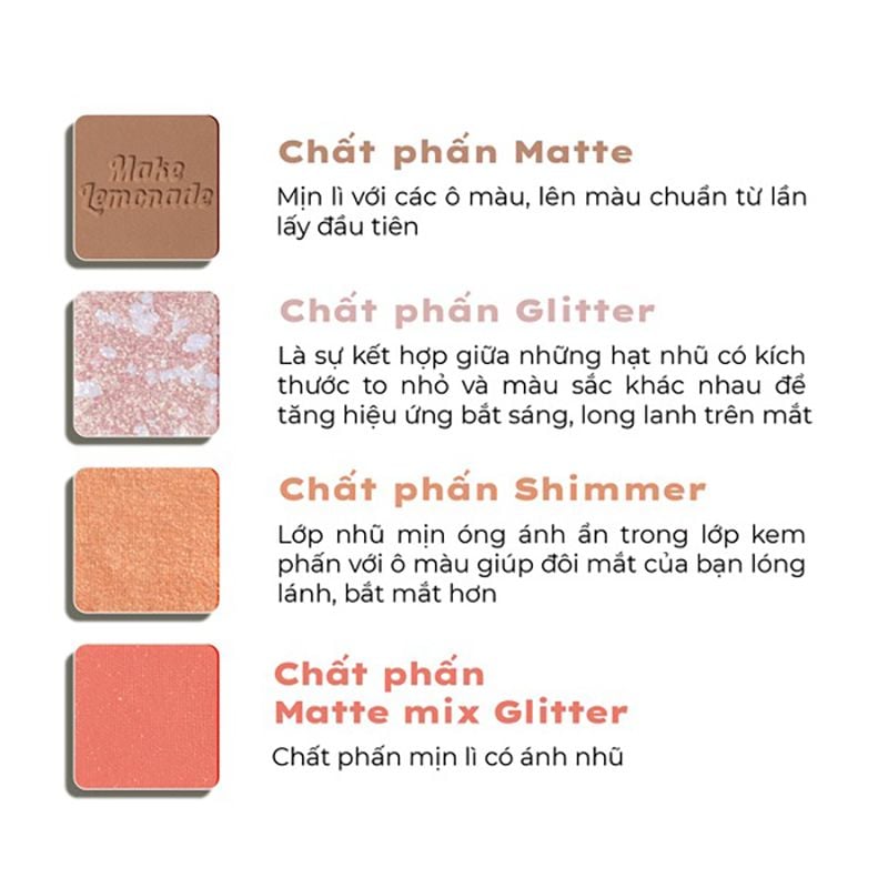 Bảng Phấn Mắt 16 Ô Siêu Mềm Mịn, Bền Màu, Lâu Trôi Lemonade Aesthetic Eyeshadow Palette 20.8g