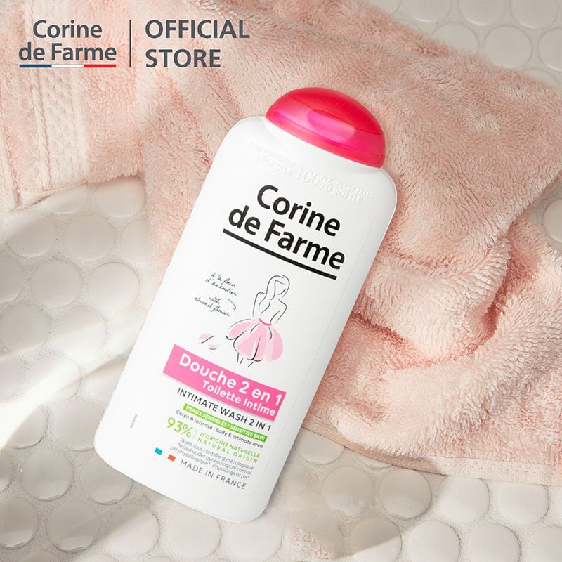 Sữa Tắm Corine De Farme Làm Sạch Nhẹ Nhàng Cơ Thể Và Vùng Kín Shower Gel 250ml
