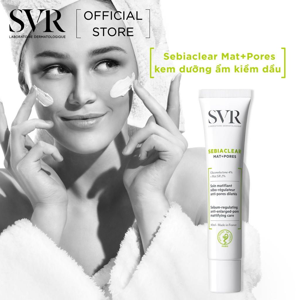 Kem Dưỡng SVR Cải Thiện Mụn, Thông Thoáng Lỗ Chân Lông Sebiaclear Mat + Pores 40ml