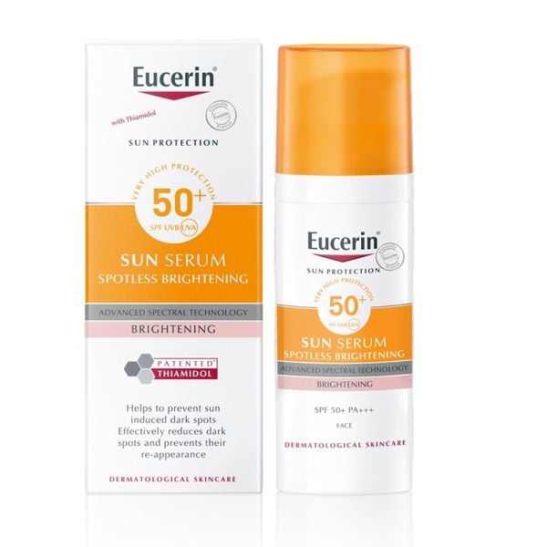  Serum Chống Nắng Eucerin Dưỡng Trắng Da Sun Spotless Brightening Serum SPF 50+/PA+++ 50ml 