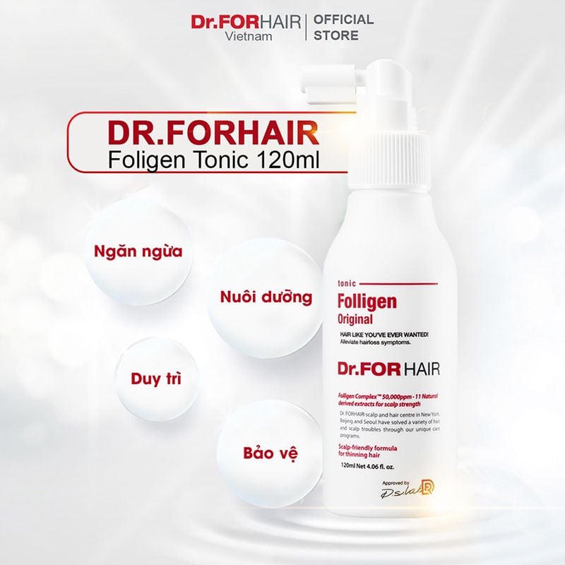 Tinh Chất Dưỡng Da Đầu Hạn Chế Rụng Tóc, Hỗ Trợ Mọc Tóc Dr.FORHAIR Folligen Tonic 120ml