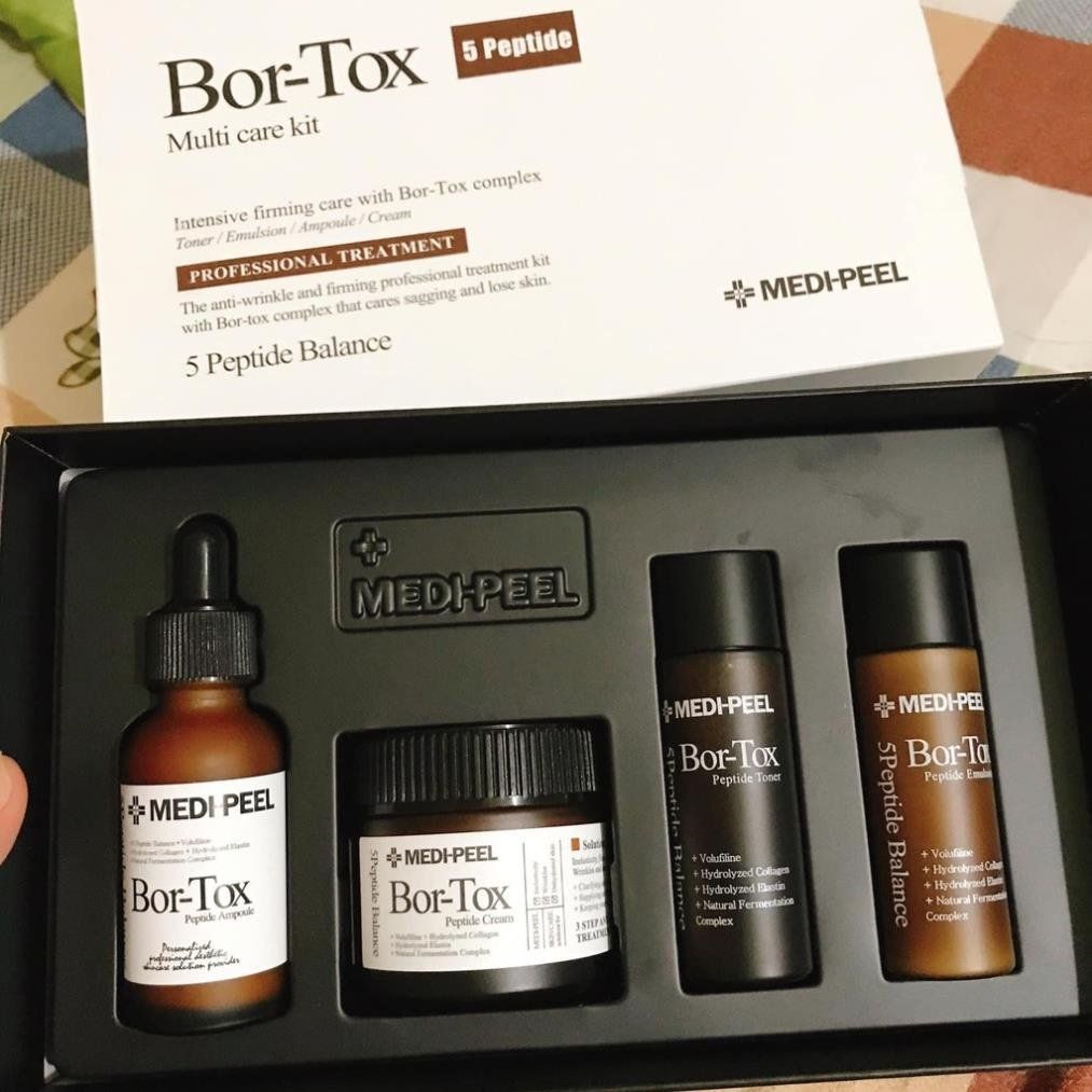 [4 Items] Bộ Dưỡng Medi-Peel Cải Thiện Nếp Nhăn Giúp Da Căng Bóng Bor-Tox 5 Peptide Multi Care Kit