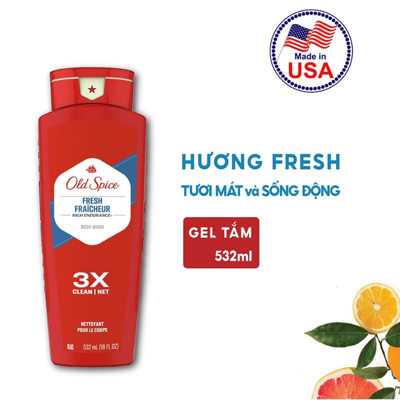 [532ml] Sữa Tắm Dành Cho Nam Old Spice High Endurance Body Wash