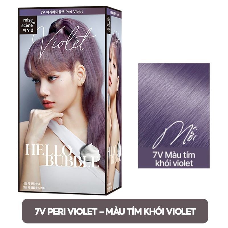[Black Pink's Choice] Thuốc Gội Nhuộm Tóc Dạng Bọt Mise En Scene Hello Bubble Foam Color