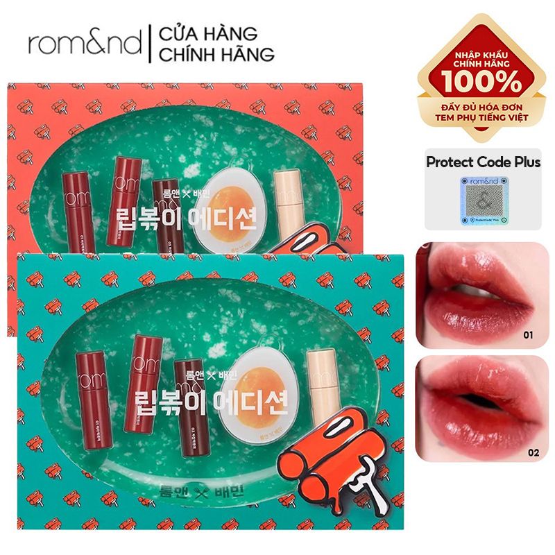 Sản Phẩm Trang Điểm Xinh Xắn Romand Lip-Bokki Edition - Romand x Baemin